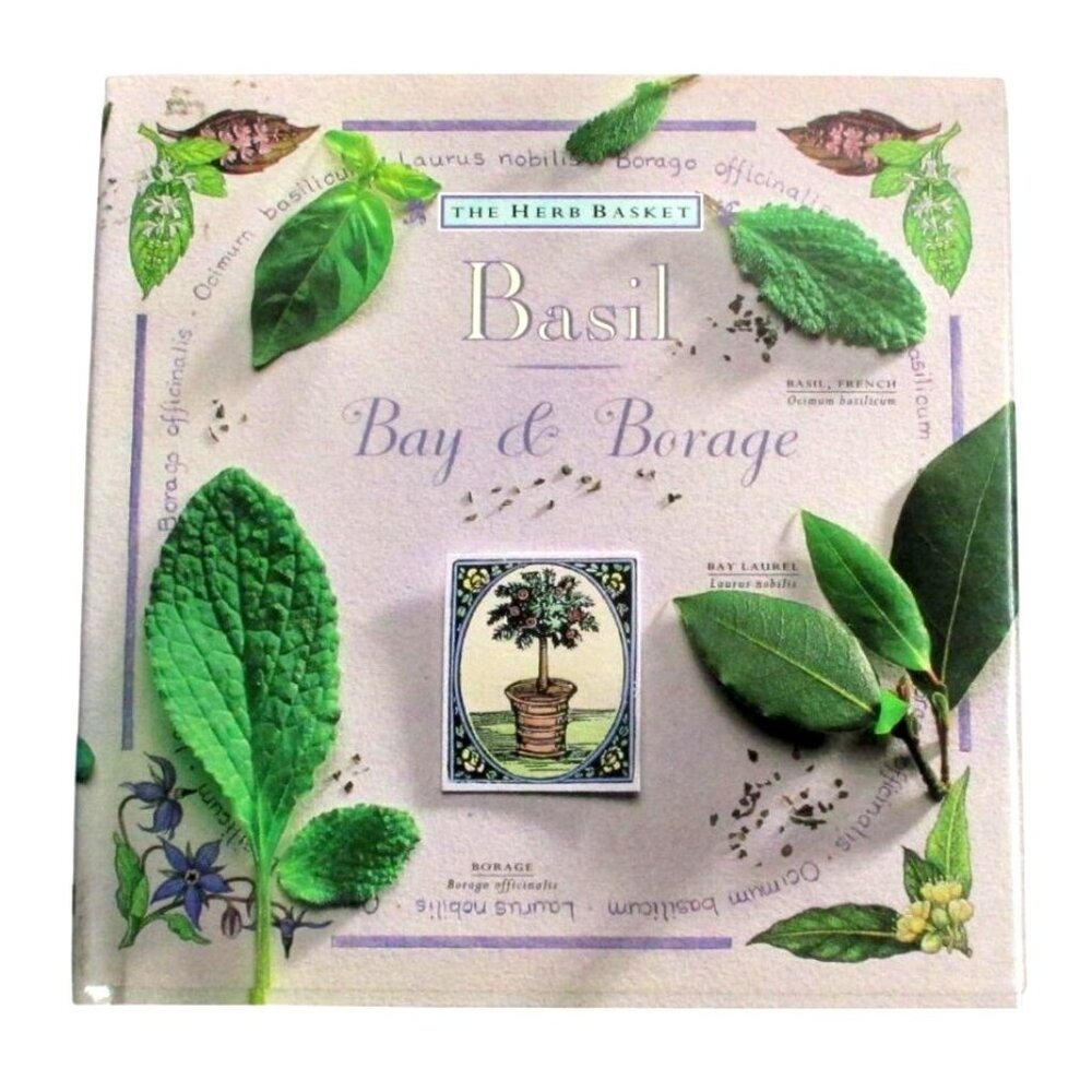 The Herb Basket Basil Bay & Borage Hardcover Book Recipes, Gardening Tips,